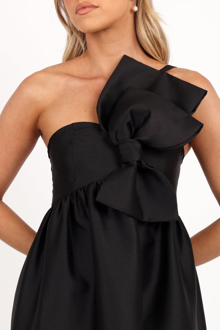 Petal and Pup USA DRESSES Betina Bow Front Maxi Dress - Black