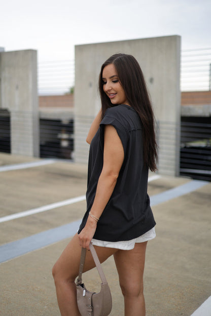 Better With You Muscle Tee - Black