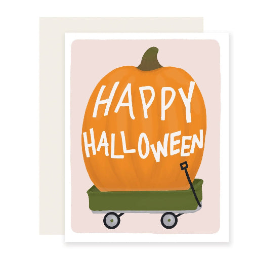 Slightly Stationery Big Pumpkin | Halloween Fall Card