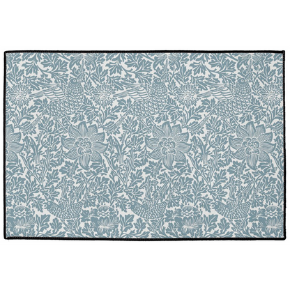 Bird & Anemone Indoor/Outdoor Floor Mat William Morris French Blue