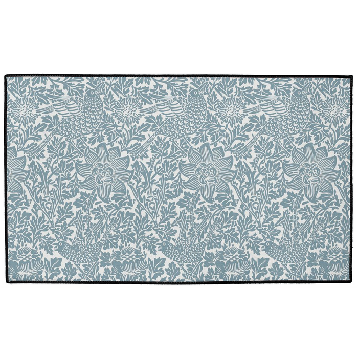Bird & Anemone Indoor/Outdoor Floor Mat William Morris French Blue