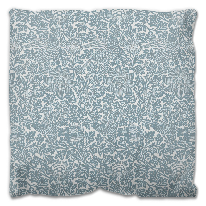 Bird & Anemone Outdoor Pillows William Morris Slate Blue