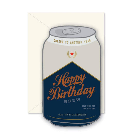 Ginger P. Designs Birthday Brew die-cut folded Greeting Card