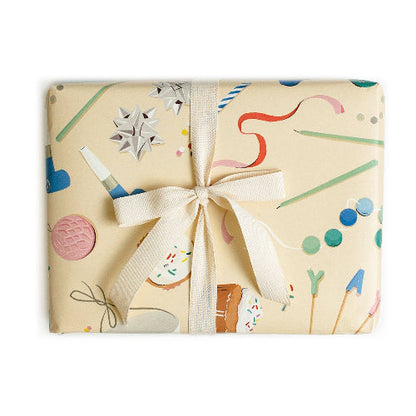 Amy Heitman Roll of 3 Sheets Birthday Trimmings Gift Wrap - Roll