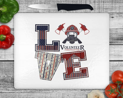 Blazing Love | Glass Cutting Board