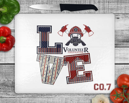 Blazing Love | Glass Cutting Board
