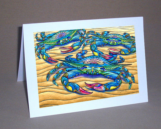 Blue Crabs Notecard