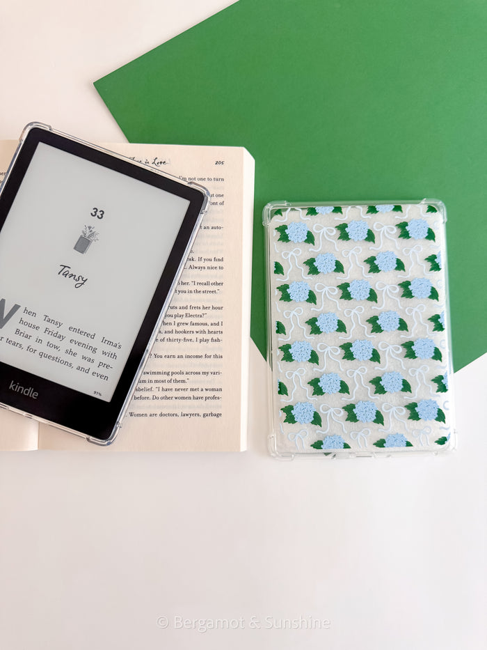 Blue Hydrangeas E Reader Case and/or Bookmark [Combined Listing]