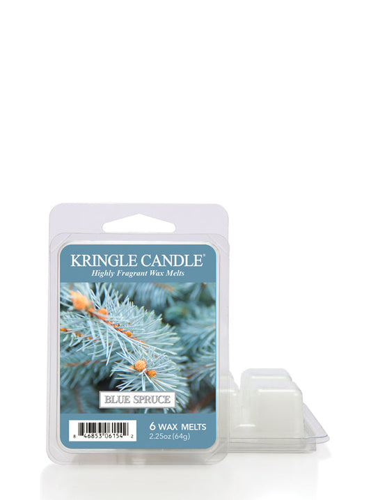 Kringle Candle Blue Spruce wax melt package on a white background