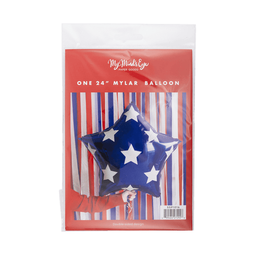 My Mind’s Eye July 4th Blue Star Shaped Mylar Balloon