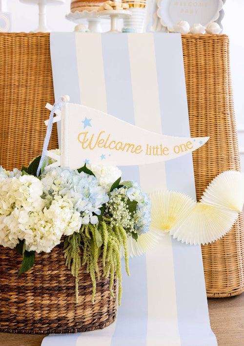 My Mind’s Eye BAB1121 - Blue Striped Table Runner