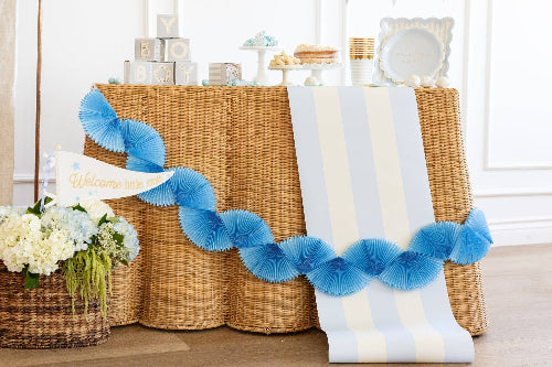 My Mind’s Eye BAB1121 - Blue Striped Table Runner