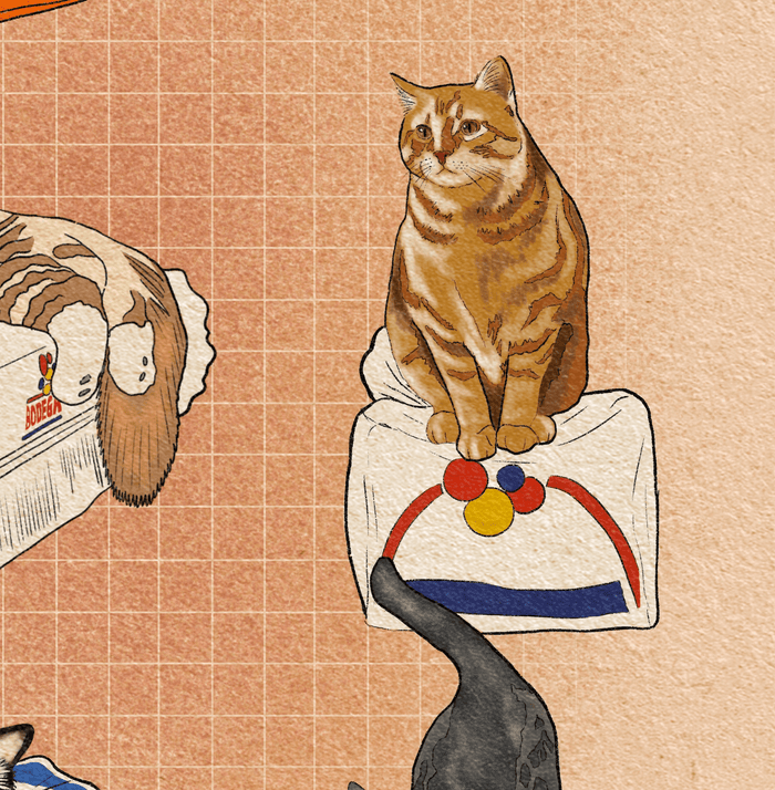 Bodega Cats Art Print