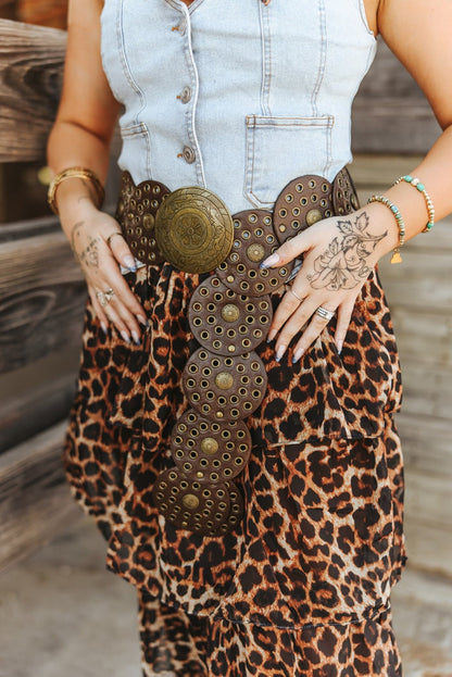 Bohemian Disc Belt Brown