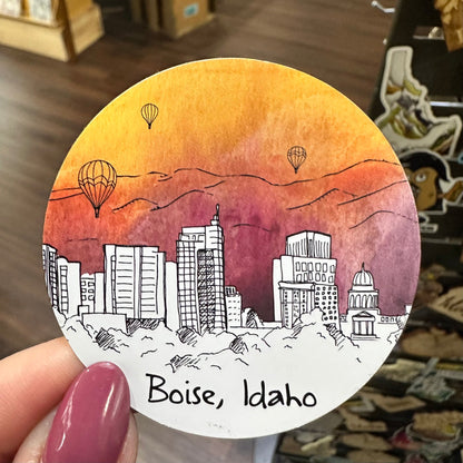 Boise Skyline Full Color Flat Magnet