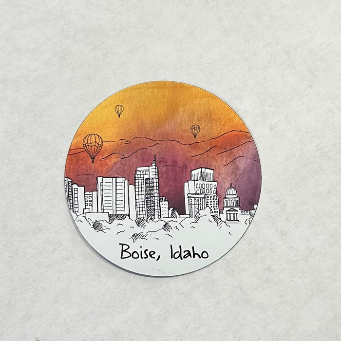 Boise Skyline Full Color Flat Magnet