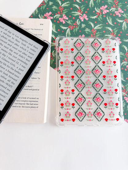 Bookish Christmas Quilt Kindle Case