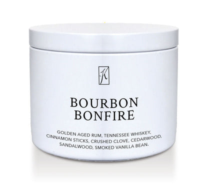 Jar of Bourbon Bonfire on a white background