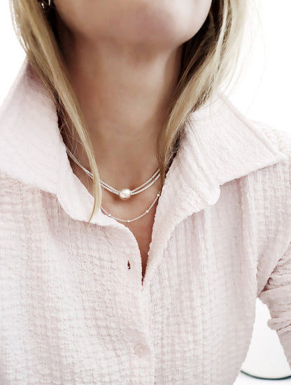 Box Chain Choker Halsband | 925 silver