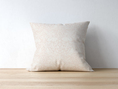 Brer Rabbit Cotton Throw Pillows William Morris Shell Pink