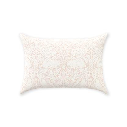 Brer Rabbit Cotton Throw Pillows William Morris Shell Pink
