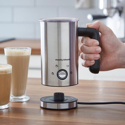milk frother on kitchen counter