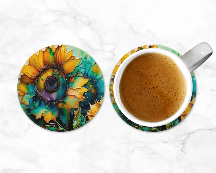 Brilliant Blooms | Round Coaster Set