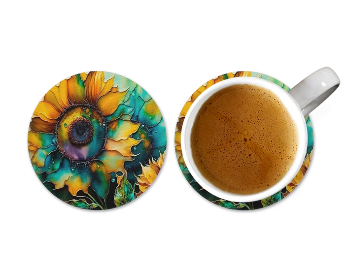 Brilliant Blooms | Round Coaster Set