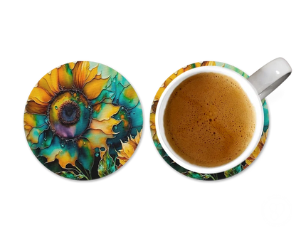Brilliant Blooms | Round Coaster Set
