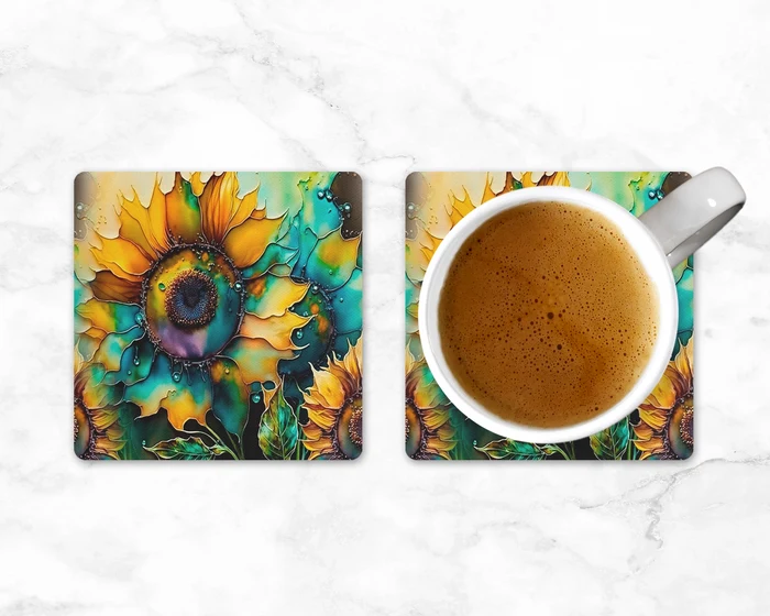 Brilliant Blooms | Square Coaster Set