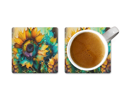 Brilliant Blooms | Square Coaster Set
