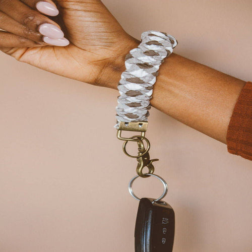 Shop Andi Brown Checkered Keychain