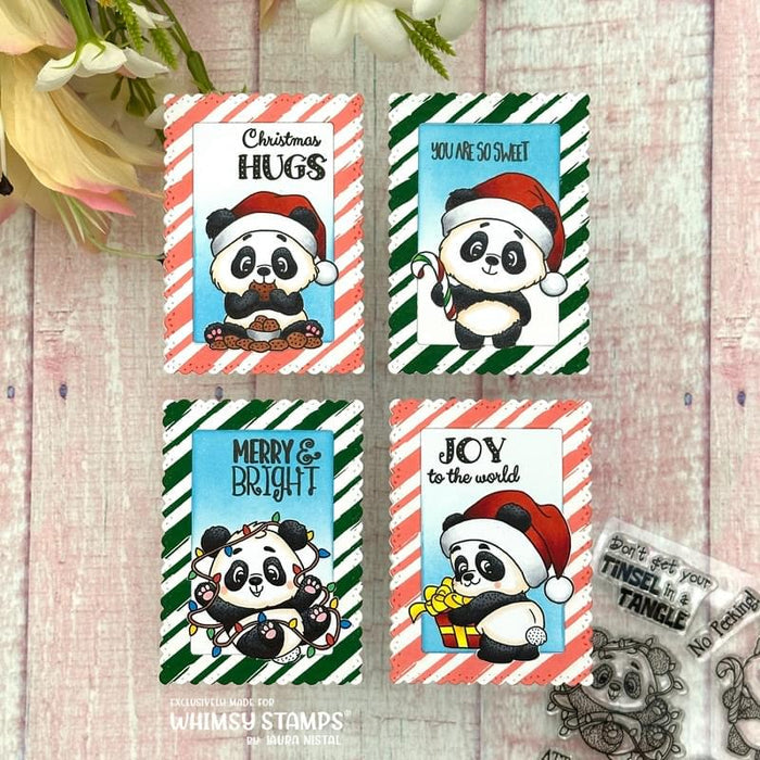 Brushed Stripes Background Rubber Cling Stamp - Whimsy Stamps