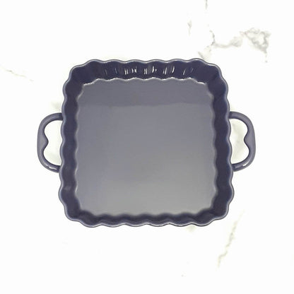 Casserole Ridged Square NAVY BLUE