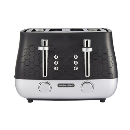 Cassini 4-Slice Black Toaster - Moonless Night
