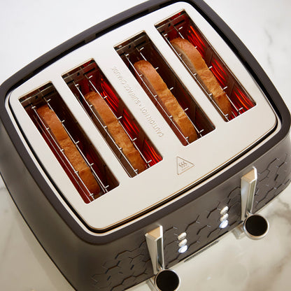 Cassini 4-Slice Black Toaster - Moonless Night