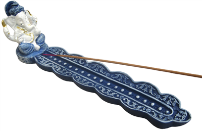 Ceramic Ash Catcher (1)- Blue and White Ganesh - QMH1566OA-39