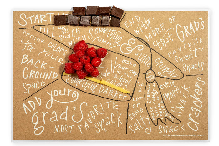 Color Box Design & Letterpress Charcuterie Cheat Sheet | Graduation Cap