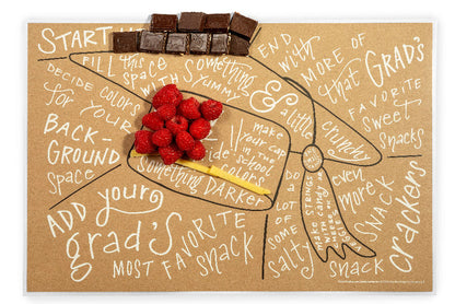 Color Box Design & Letterpress Charcuterie Cheat Sheet | Graduation Cap