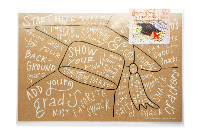 Color Box Design & Letterpress Charcuterie Cheat Sheet | Graduation Cap
