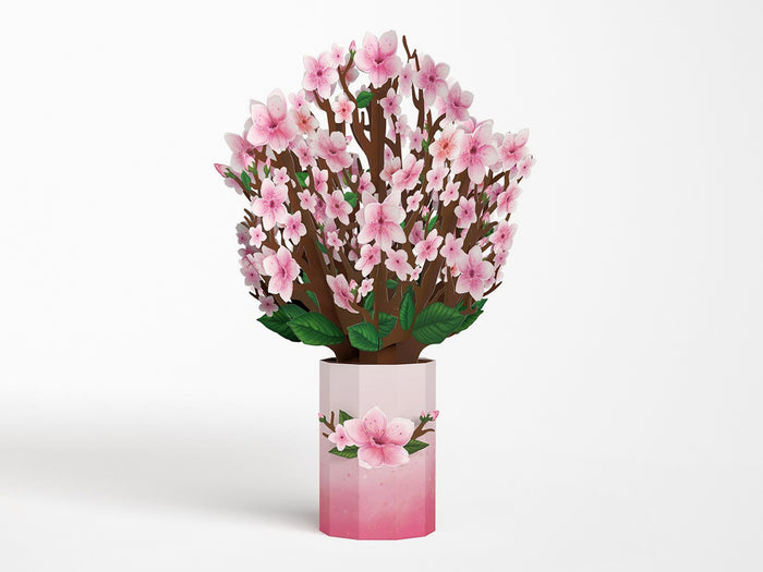 Cherry Blossom Bouquet Pop-up Card