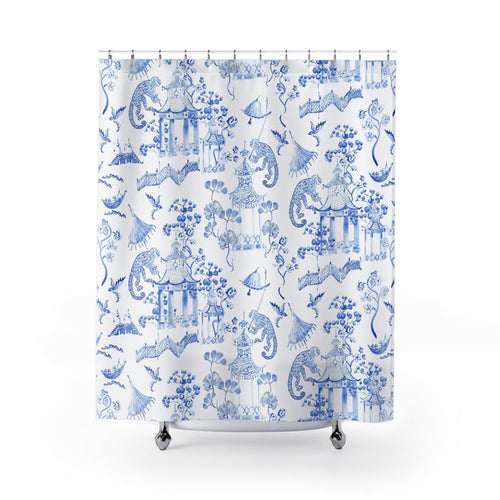 Chinoiserie Monkey Jungle Shower Curtain
