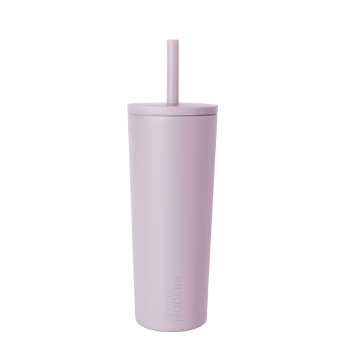 Lavender tumbler with matte finish on white background
