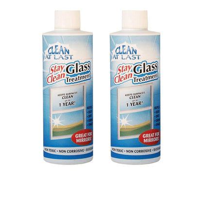 cleaning the glass