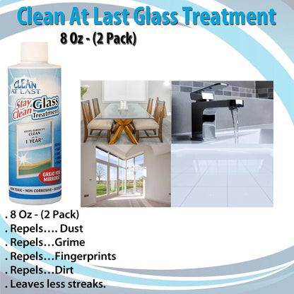 cleaning the glass