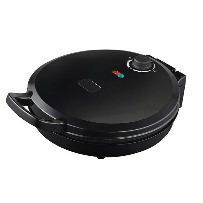 Countertop Pizza Maker, Quick 12" Pizzas, Non-Stick Aluminum, Black