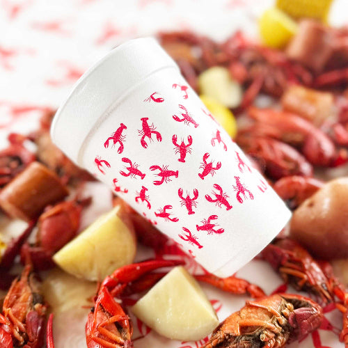 Two Funny Girls Crawfish/Lobster Boil Wax-Backed Paper Table Cover