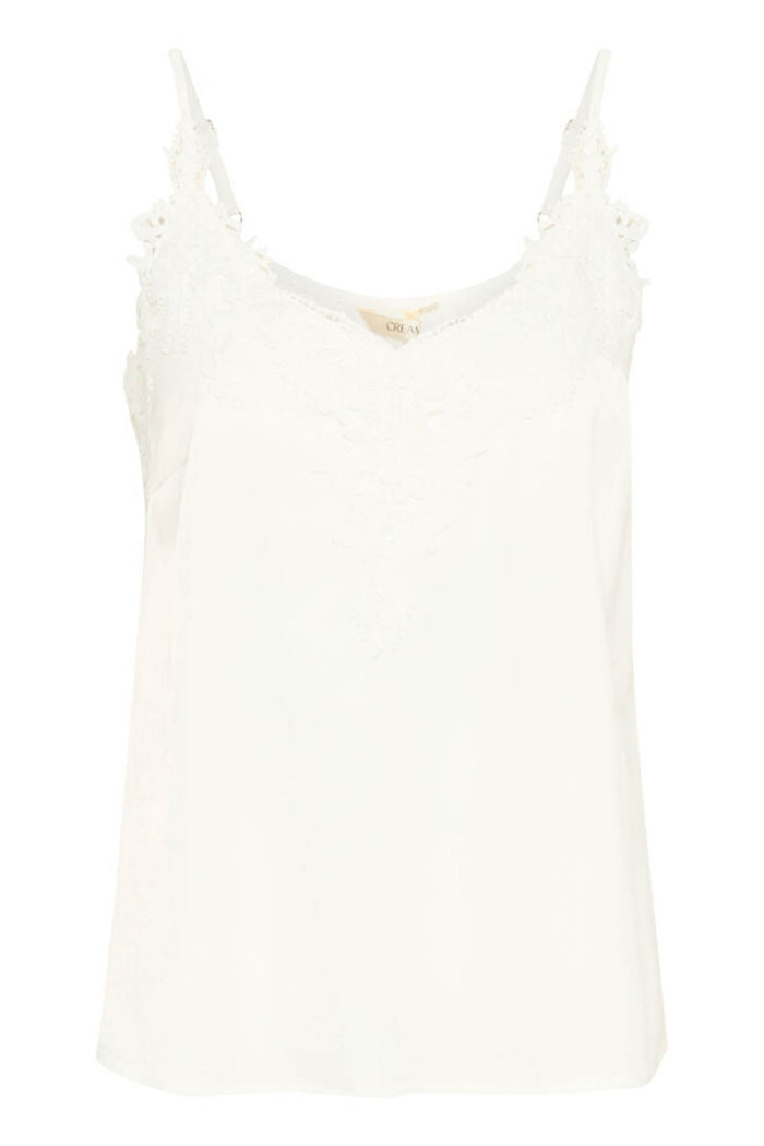 Cream CRanna snow white camisole lace top with straps dotique boutique chesterfield 1 2