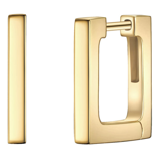 Creolen gold eckig