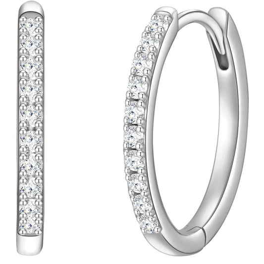 Creolen Silber Zirkonia-Steine